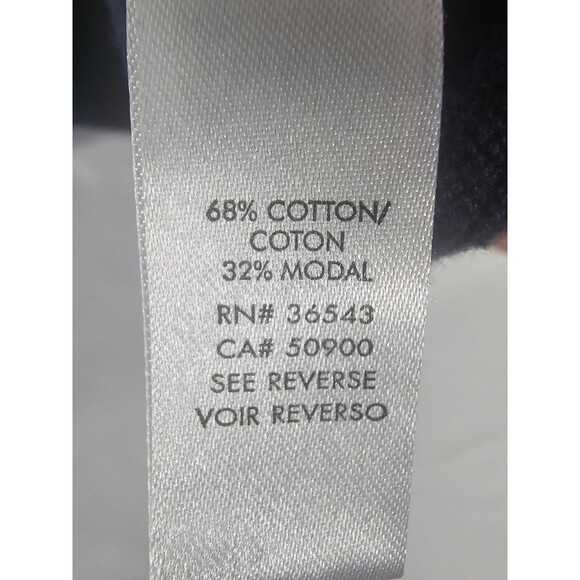 Calvin Klein Sweater Men's L Navy Blue Striped Round Neck Pullover - Picture 6 of 6